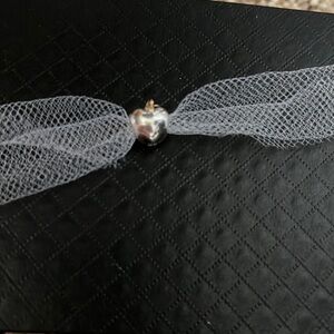 Pandora Retired Sterling Silver 14k gold Education Apple of my Eye Charm- 5925